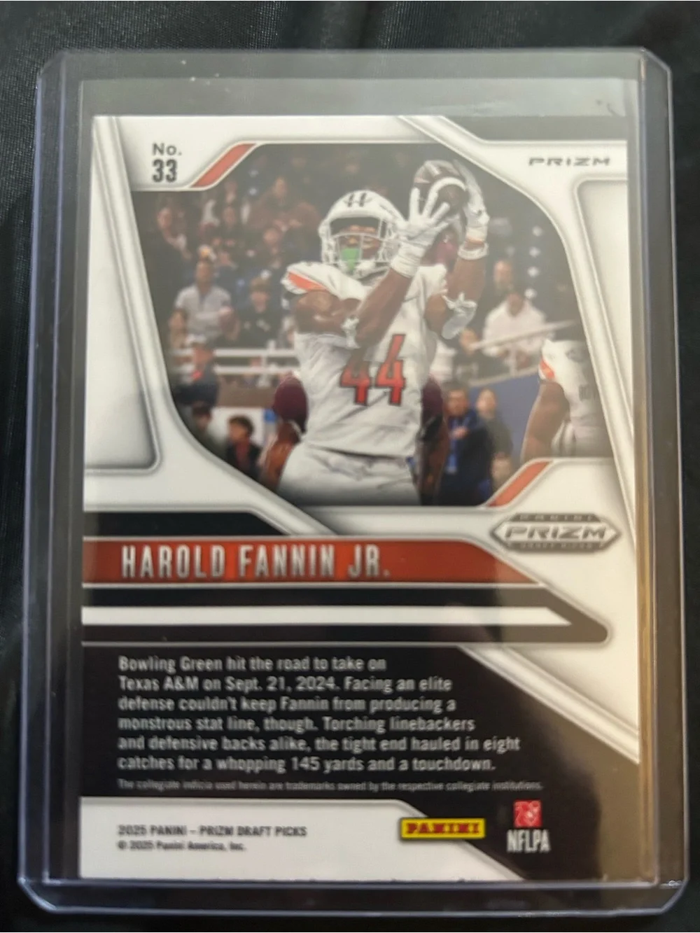 Panini Prizm Gold Rookie Football Card - Gold Foil Accents